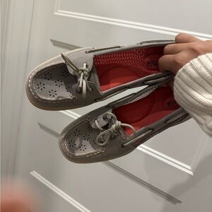 Gray Sperry Boat Shoes